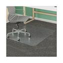 SuperMat Frequent Use Chair Mat, Med Pile Carpet, Flat, 45 x 53, Rectangular, Clear