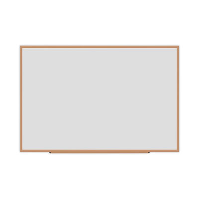 Deluxe Melamine Dry Erase Board, 72 x 48, Melamine White Surface, Oak Fiberboard Frame