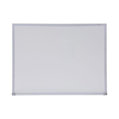 Melamine Dry Erase Board with Aluminum Frame, 24" x 18", White Surface, Anodized Aluminum Frame