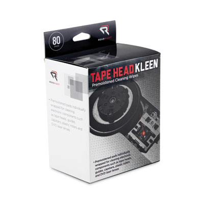 Tape Head Kleen Pad, Individually Sealed Pads, 5 x 5, 80/Box