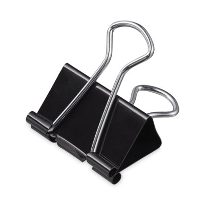 Binder Clips, Mini, Black/Silver, 12/Box