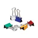 Binder Clips with Storage Tub, Mini, Assorted Colors, 60/Pack