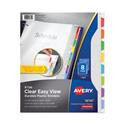 Clear Easy View Plastic Dividers With Multicolored Tabs And Sheet Protector, 8-Tab, 11 X 8.5, Clear, 1 Set