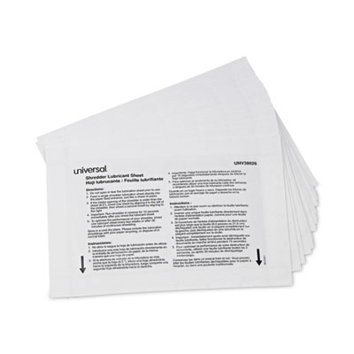 Shredder Lubricant Sheets, 8.4 x 5.9, 24 Sheets/Pack