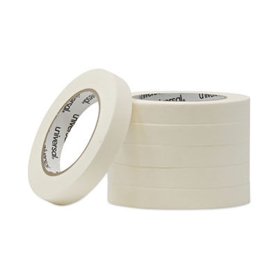 Removable General-Purpose Masking Tape, 3" Core, 18 mm x 54.8 m, Beige, 6/Pack