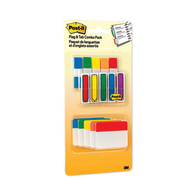 Flags and Tabs Combo Pack, Assorted Primary Colors, 230/Pack