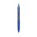 G-Knock BeGreen Gel Pen, Retractable, Fine 0.7 mm, Blue Ink, Translucent Blue/Blue Barrel, Dozen