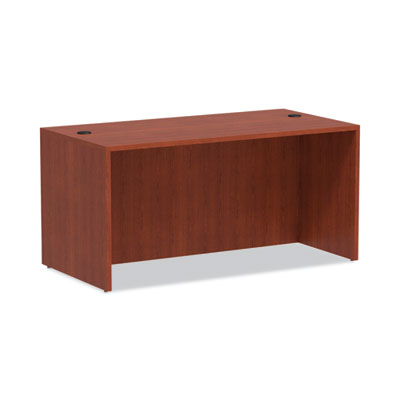 Alera Valencia Series Straight Front Desk Shell, 59.13" x 29.5" x 29.63", Medium Cherry