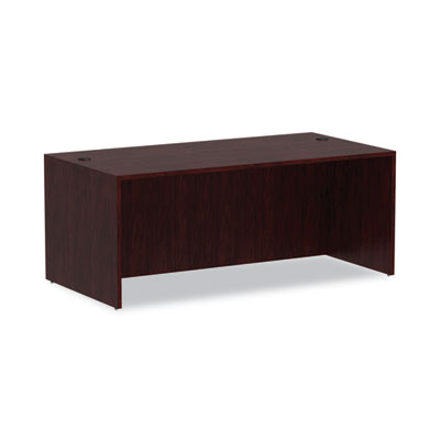 Alera Valencia Series Straight Front Desk Shell, 71" x 35.5" x 29.63", Mahogany