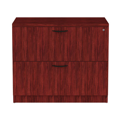 Alera Valencia Series Lateral File, 2 Legal/Letter-Size File Drawers, Mahogany, 34" x 22.75" x 29.5"