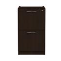 Alera Valencia Series Full Pedestal File, Left or Right, 2 Legal/Letter-Size File Drawers, Espresso, 15.63