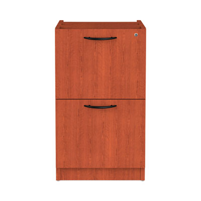 Alera Valencia Series Full Pedestal File, Left/Right, 2 Legal/Letter-Size File Drawers, Medium Cherry, 15.63" x 20.5" x 28.5"