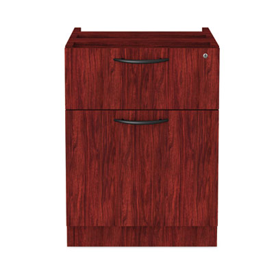 Alera Valencia Series Hanging Pedestal File, Left/Right, 2-Drawers: Box/File, Legal/Letter, Mahogany, 15.63" x 20.5" x 19.25"