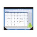 Recycled Desk Pad Calendar, Illustrated Seasons Artwork, 18.5 x 13, Black Binding/Corners,12-Month (Jan to Dec): 2024