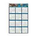 Earthscapes Recycled Reversible/Erasable Yearly Wall Calendar, Sea Life Photos, 24 x 37, White Sheets, 12-Month(Jan-Dec):2025