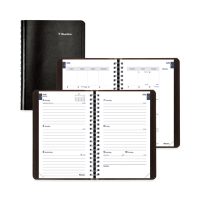 Academic Weekly/Monthly Planner, 8 x 5, Black Cover, 13-Month: July 2025 to Aug 2026
