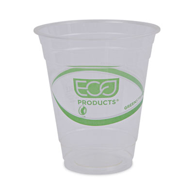 GreenStripe Renewable and Compostable Cold Cups, 12 oz, Clear, 50/Pack, 20 Packs/Carton