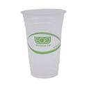 GreenStripe Renewable and Compostable Cold Cups, 20 oz, Clear, 50/Pack, 20 Packs/Carton