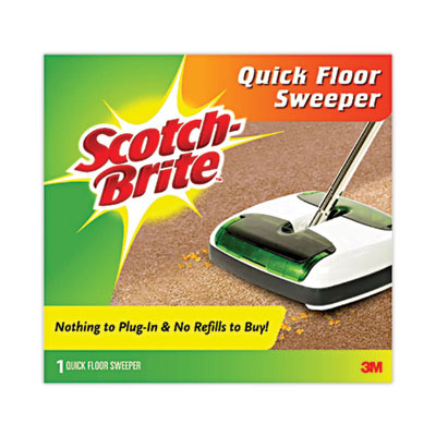 Quick Floor Sweeper, 42" Aluminum Handle, White/Gray/Green