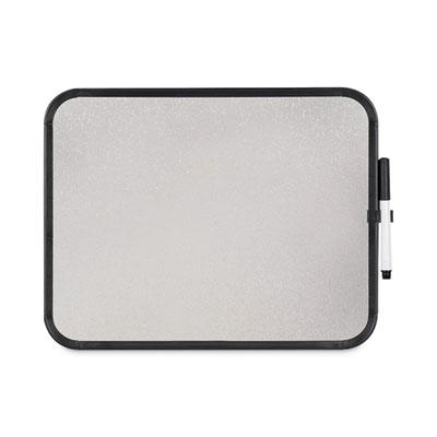 Magnetic Dry Erase Board, 11" x 14", White Surface, Black Plastic Frame