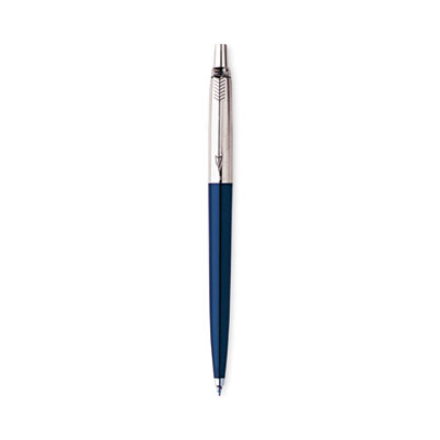 Jotter Ballpoint Pen, Retractable, Medium 1 mm, Blue Ink, Royal Blue/Chrome Barrel