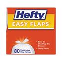 Easy Flaps Trash Bags, Tie-Flap, 13 gal, 23.75" x 28", White, 80 Bags/Box, 3 Boxes/Carton