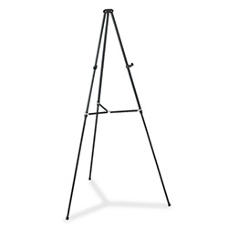 Lightweight Telescoping Tripod Easel, Adjusts 38" to 66" High, Aluminum, Black