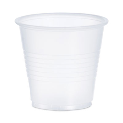 High-Impact Polystyrene Cold Cups, 3.5 oz, Translucent, 100/Sleeve, 25 Sleeves/Carton