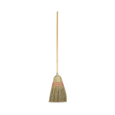 Parlor Broom, Yucca/Corn Fiber Bristles, 55.5" Overall Length, Natural