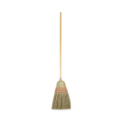 Parlor Broom, Yucca/Corn Fiber Bristles, 56" Overall Length, Natural, 12/Carton