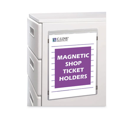 Magnetic Shop Ticket Holders, Super Heavyweight, 15 Sheets, 8.5 x 11, 15/Box