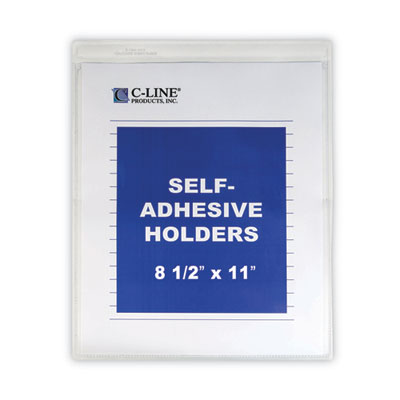 Self-Adhesive Shop Ticket Holders, Super Heavy, 15 Sheets, 8.5 x 11, 50/Box