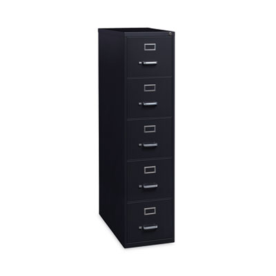 Vertical Letter File Cabinet, 5 Letter-Size File Drawers, Black, 15 x 26.5 x 61.37