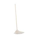 Handle/Deck Mops, #12 White Cotton Head, 48" Natural Wood Handle, 6/Pack