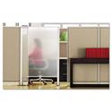 Premium Workstation Privacy Screen, 38w x 64d, Translucent Clear/Silver