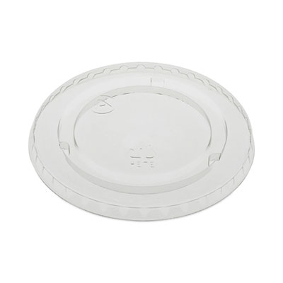 EarthChoice Strawless RPET Lid, Flat Lid, Fits 9 oz to 20 oz "A" Cups, Plastic, Clear, 1,020/Carton