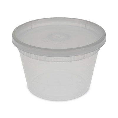 Newspring DELItainer Microwavable Container, 16 oz, 2 x 2 x 2, Clear, Plastic, 240/Carton