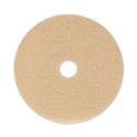 Burnishing Floor Pads, 20" Diameter, Tan, 5/Carton