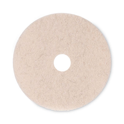 Natural Hog Hair Burnishing Floor Pads, 20" Diameter, Tan, 5/Carton