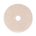 Natural Hog Hair Burnishing Floor Pads, 20" Diameter, Tan, 5/Carton