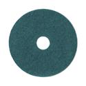 Heavy-Duty Scrubbing Floor Pads, 20" Diameter, Green, 5/Carton