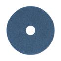 Scrubbing Floor Pads, 20" Diameter, Blue, 5/Carton