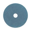 Burnishing Floor Pads, 20" Diameter, Aqua, 5/Carton