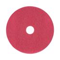 Buffing Floor Pads, 19" Diameter, Red, 5/Carton