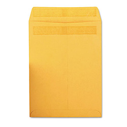 Redi-Seal Catalog Envelope, #10 1/2, Cheese Blade Flap, Redi-Seal Adhesive Closure, 9 x 12, Brown Kraft, 100/Box