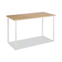 Steel Desk, 47.25" x 24" x 28.75", Beech/White