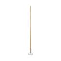 Spring Grip Metal Head Mop Handle for Most Mop Heads, Wood, 60", Natural