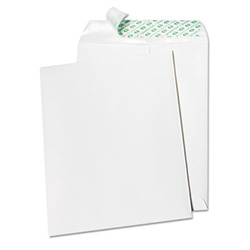 Tech-No-Tear Catalog Envelope, Paper Exterior, #10 1/2, Cheese Blade Flap, Self-Adhesive Closure, 9 x 12, White, 100/Box