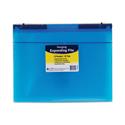 Expanding File with Hang Tabs, Pre-Printed Index-Tab Inserts, 12 Sections, 1" Capacity, Letter Size, 1/6-Cut Tabs, Blue