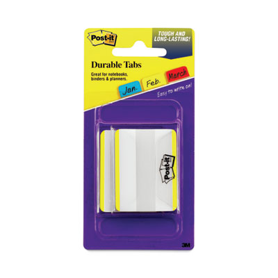 Lined Tabs, 1/5-Cut, Yellow, 2" Wide, 50/Pack